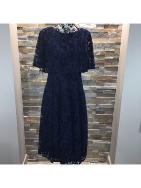 Gabby Skye Lace Navy Dress